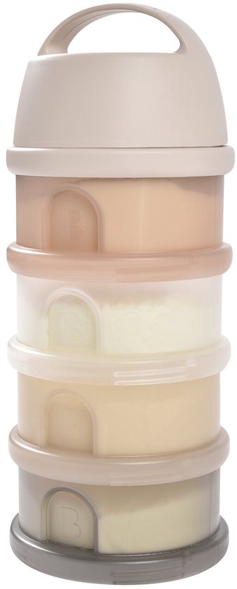 Béaba Melktoren - Baby Melkpoeder Doseerdoosjes - 4 Laagse Melkpoeder Toren - Babyvoeding Bewaarbakjes - BPA Vrije Poedertoren - Clay van Beaba