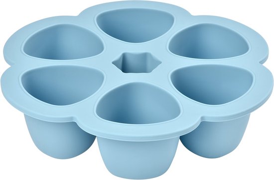 Béaba - Siliconen multiportions - 6x150 ml - Blauw van BEABA