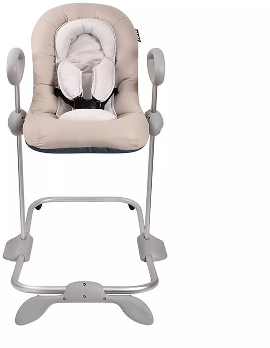 Béaba Up & Down IV Wipstoel – Baby Wipstoel Verstelbaar in Hoogte & Rugstand – Inclusief Geboorteverkleiner – 5-punts Harnas – Ultra Comfort – Clay van Merkloos