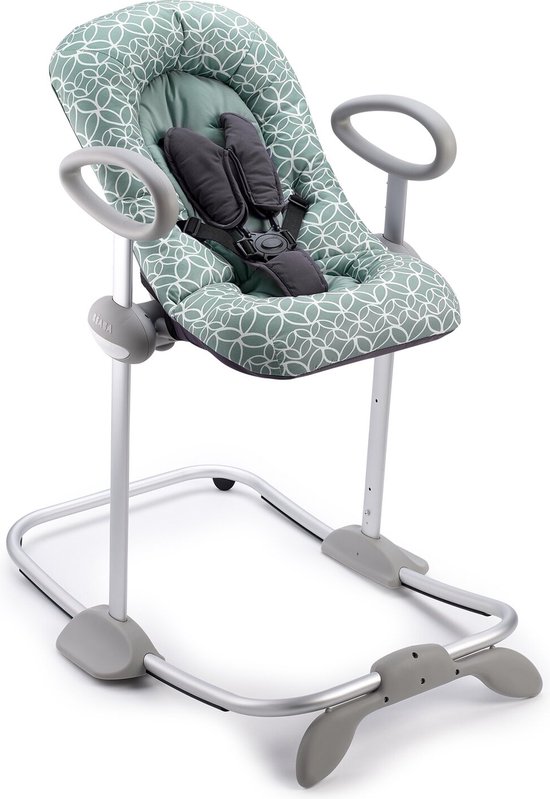 Béaba - Up & Down Wipstoel Baby - In Hoogte Verstelbare Schommelstoel - Babyschommel - 4 Hoogtes & 3 Ligstanden - Inclusief 5-Punts Gordel - Groen van Beaba