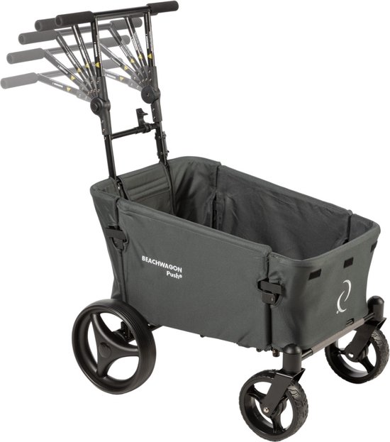 Beachwagon PUSH® Opvouwbare bolderkar - Donkergrijs van Beachwagon