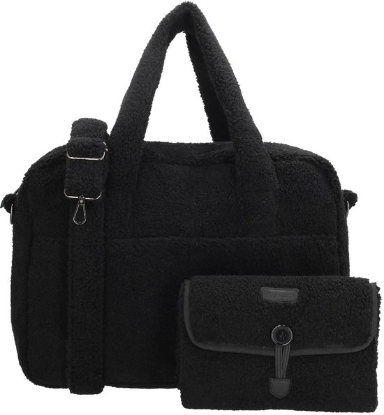 Beagles Lugo Luiertas - Teddy - Shopper - Baby - Mama Tas - Verschoningstas - Diaper Bag - Zwart