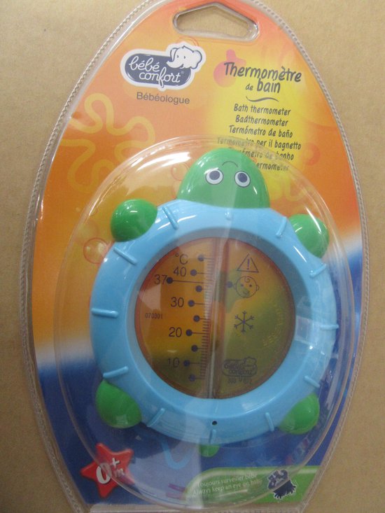 Bebe confort , badthermometer , schildpad , blauw met groen van Bebe Confort