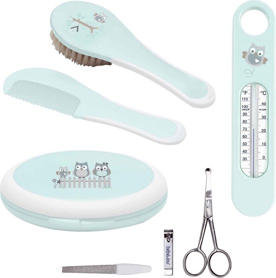 bébé-jou - geschenkset - thema Owl Family - lichtblauw van Merkloos