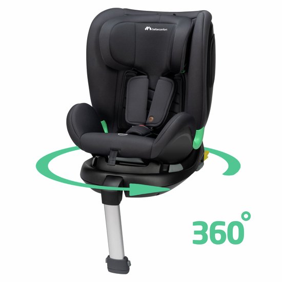Bebeconfort Atlas 360 i-Size - Autostoeltje - Mineral Black - Vanaf de geboorte tot ca. 12 jaar van Bebeconfort