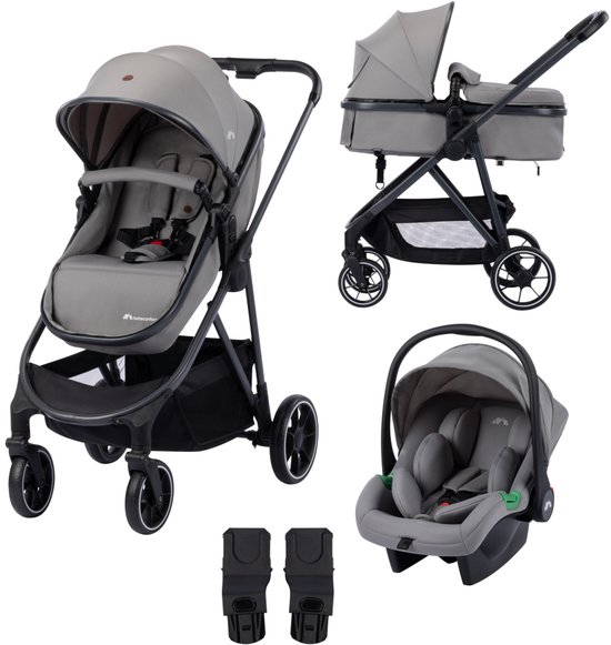 Bebeconfort Breeze Trio - 3-in-1 Kinderwagen met Autostoeltje - 0-4 jaar - Mineral Grey