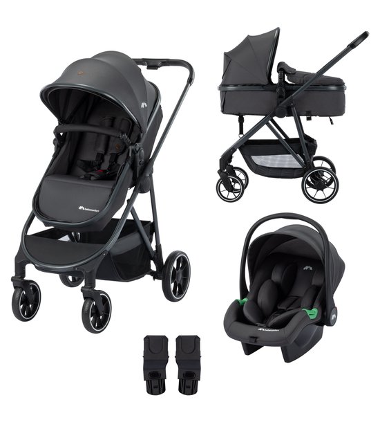 Bebeconfort Brume Trio - Kinderwagen 3-in-1 - Mineral Graphite - Vanaf 0 tot 4 jaar