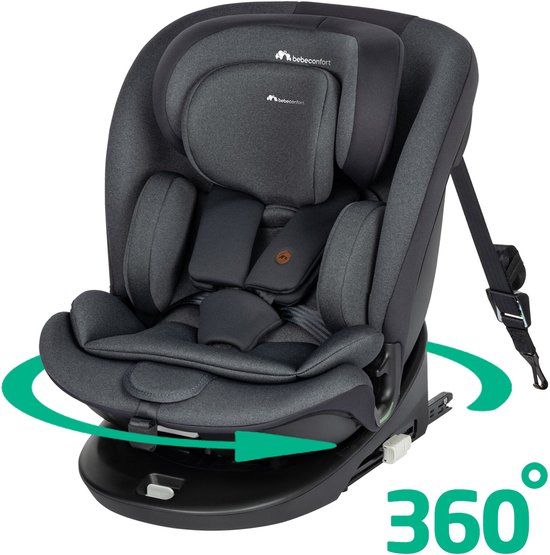 Bebeconfort EvoluFix 360 i-Size - Autostoel - Tinted Black - Vanaf de geboorte tot 12 jaar oud van Bebeconfort