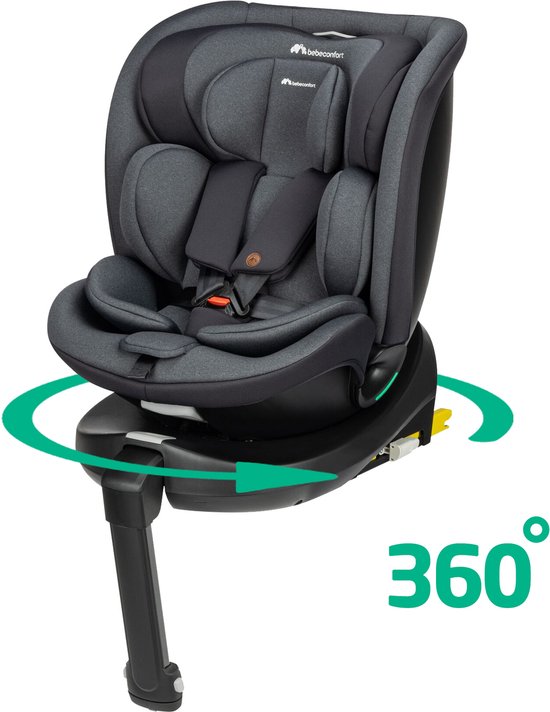 Bebeconfort EvoluFix Plus 360 i-Size - Autostoel - Tinted Black - Vanaf de geboorte tot 12 jaar oud van Bebeconfort