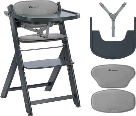Bebeconfort Timba2 met verkleinkussen - Kinderstoel - Grey Mist - Vanaf 6 maanden tot 99 jaar van Bebeconfort