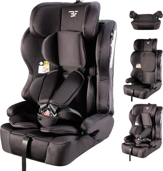 Bebies First Autostoel Grandtour V2 i-Size - Groep 1/2/3 (76 - 150 cm) - Gordel - Zwart van Bebies First