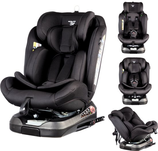 Bebies First Autostoel Vento i-Size Met Isofix 360° Draaibaar Groep 0/1/2/3 (0-36 kg) Vanaf 40 tot 150 cm -Zwart