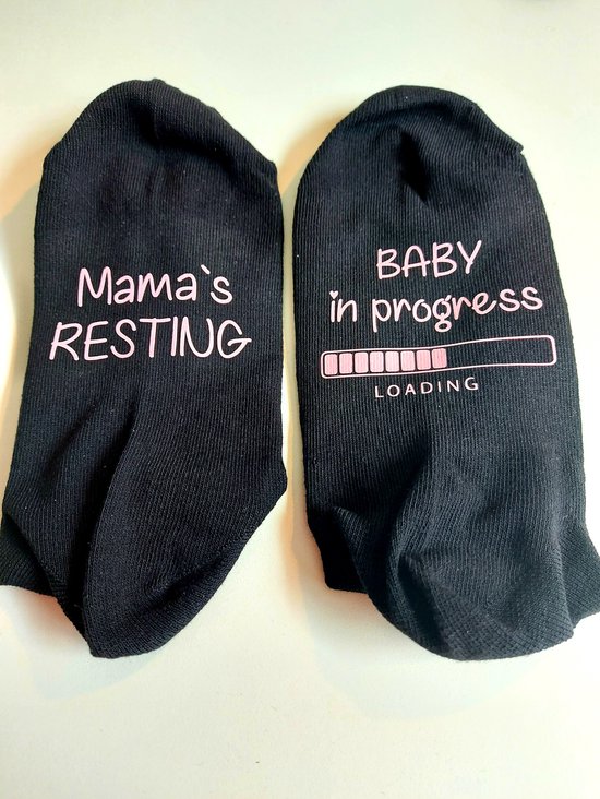 Bedrukte sokken voor de aanstaande mama van Supermom