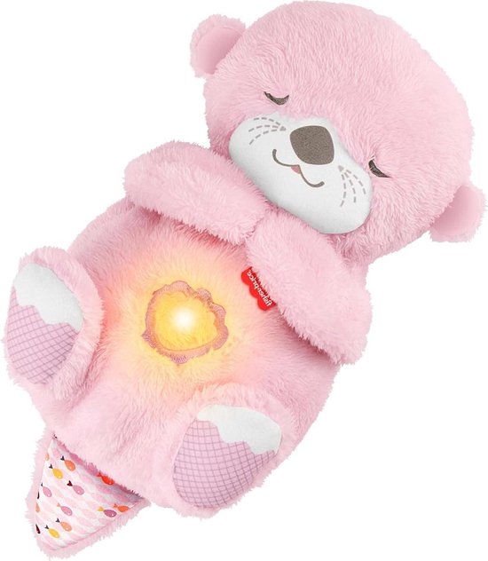 Bedtijd Otter - Geluidsspeeltje Baby - Baby Kalmeren - Ritmische Ademhaling - N.v.t. - Roze