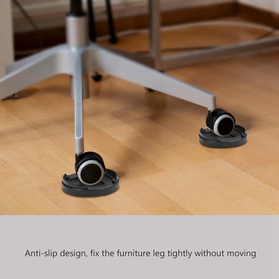 Bedverhogers 8 stuks stapelbaar rond ontwerp met meerdere sleuven antislip - verhoger voor sofa tafel bank stoel - hoogte 15 cm zwart van Limmaland