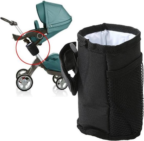 Bekerhouder kinderwagen - Flessenhouder - Stevige bevestiging - Universeel - Golf accessoires van Fuerdi