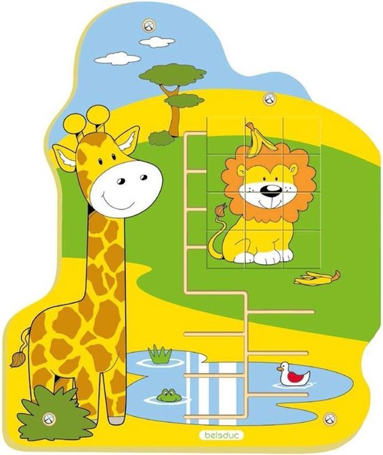 Beleduc Jungle wandspeelmodule - Wandspeelgoed - muurspel Leeuw 51 Cm van Beleduc