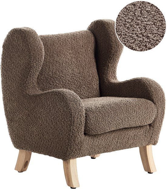 BELIANI FARUM - Kinderfauteuil - Bruin - Bouclé van Merkloos