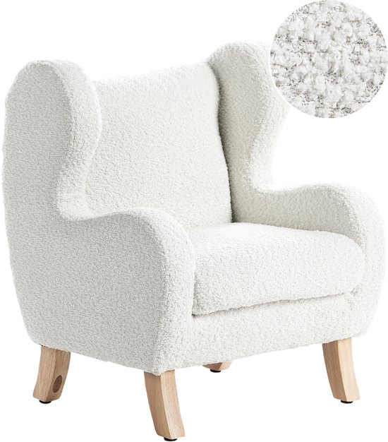 BELIANI FARUM - Kinderfauteuil - Gebroken wit - Bouclé van Merkloos