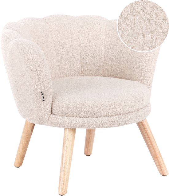 BELIANI HALBY - Kinderfauteuil - Lichtbeige - Bouclé van Merkloos