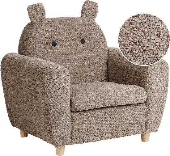 BELIANI MARIBO - Kinderfauteuil - Bruin - Bouclé van Merkloos