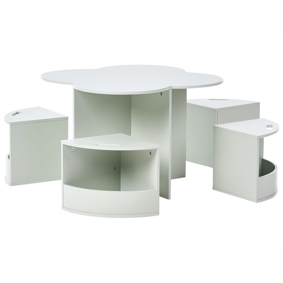 BELIANI TIBOO - Kindertafel met stoelen - Lichtgroen - MDF van Beliani