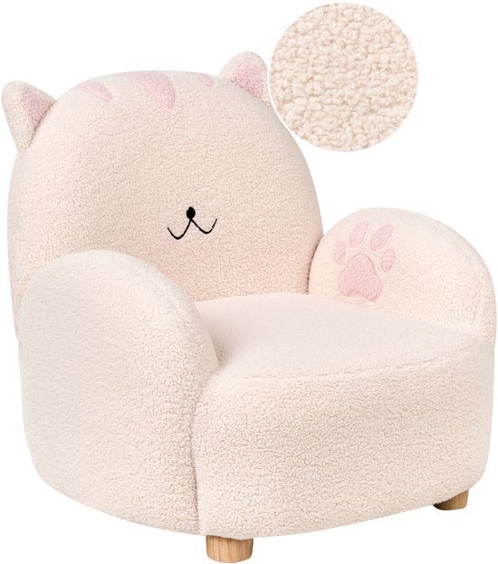 BELIANI ZOAR - Kinderfauteuil - Off-white - Bouclé