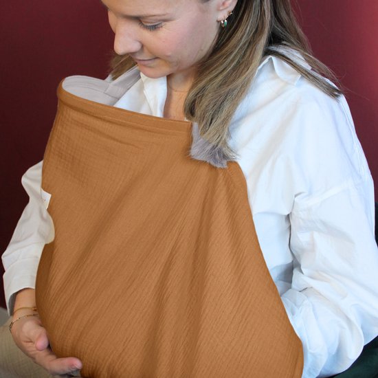Bella Sofia® Borstvoedingsdoek - Bruin Biologisch Katoenen Voedingscape - Hydrofiele Voedingsdoek voor Comfortabel Borstvoeding Geven - Baby Cadeau - Kraamcadeau van Merkloos