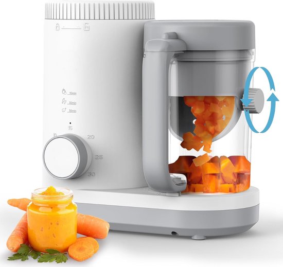 BELLABABY® Babycook - Stoomkoker - Babyvoedingmaker - Baby Blender - Flessenwarmer - Baby Stomer En Blender - Baby Food Maker - Baby Stomer - Met Automatische Uitschakeling - Multifunctionele Babyvoedselmaker - Snel En Eenvoudig Inbraakproces van Bellababy