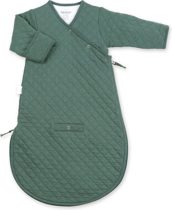 BEMINI Babyslaapzak - MAGIC BAG 1-4m - TOG 1.5 - Pady quilted jersey - Green van Bemi