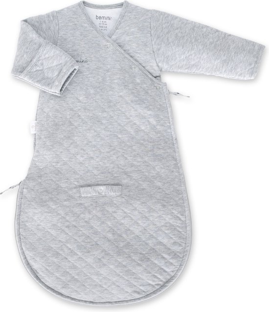 BEMINI Babyslaapzak - MAGIC BAG 1-4m - TOG 1.5 - Pady quilted jersey - Mix grey van Bemi