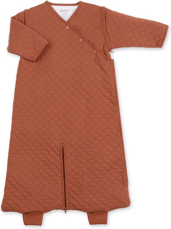 BEMINI Babyslaapzak - MAGIC BAG 4-12m - TOG 1.5 - Pady quilted jersey - Brick van Bemi