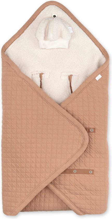 BEMINI Voetenzak - Biside 0-12m - Pady quilted + teddy - Beige van Merkloos