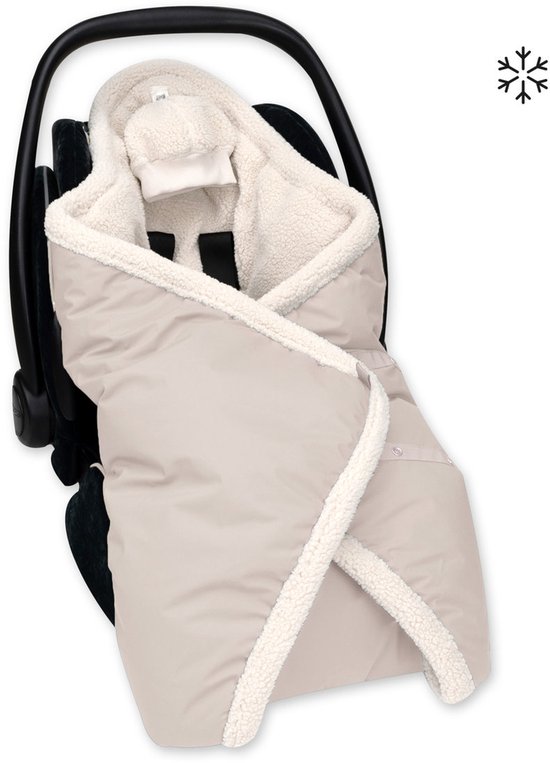 BEMINI Voetenzak - Biside 0-12m - Pady rainy + teddy - Neutral van Merkloos