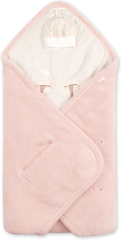 BEMINI Voetenzak - Biside 0-12m - Pady softy + jersey - Blush van Merkloos