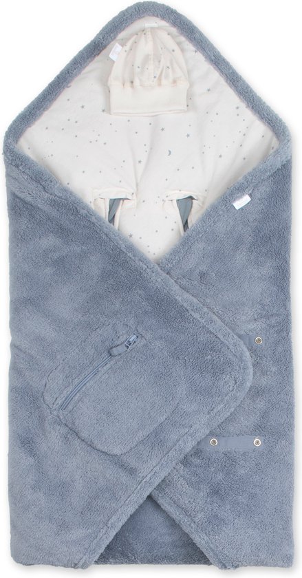 BEMINI Voetenzak - Biside 0-12m - Pady softy + jersey - Stone van Merkloos