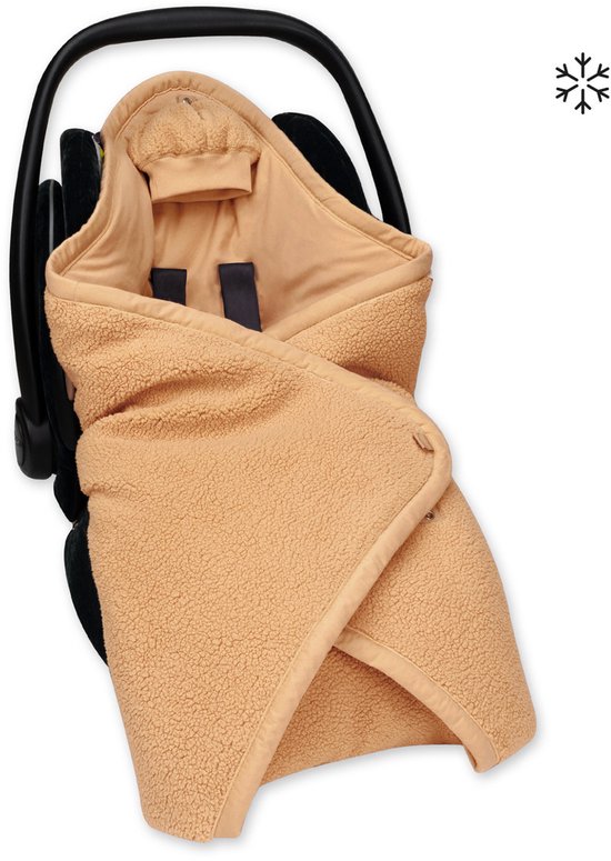 BEMINI Voetenzak - Biside 0-12m - Pady teddy + jersey - Oker van Merkloos