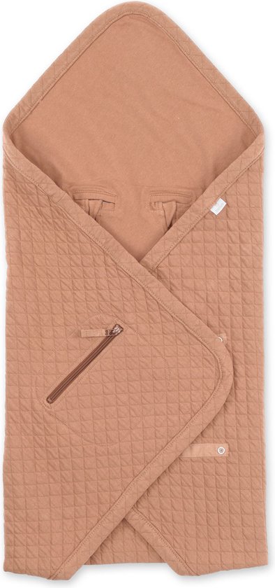 BEMINI Voetenzak - Biside 0-12m - Quilted + Jersey - Beige van Merkloos