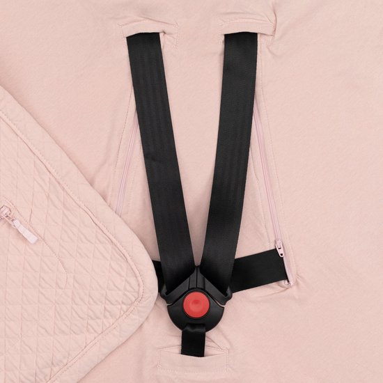 BEMINI Voetenzak - Biside 0-12m - Quilted + Jersey - Blush van Merkloos