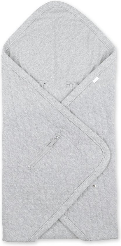 BEMINI Voetenzak - Biside 0-12m - Quilted + Jersey - Mix grey van Merkloos