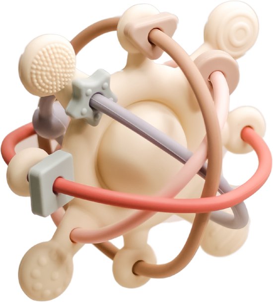 Berry Bliss Reborn - Bijtring Baby - Montessori Speelgoed - BPA-vrij - Grijp- en Bijtspeelgoed - Kraamcadeau - Babyshower Cadeau - Baby Speelgoed - Spelen en ontdekken - vanaf 3 maanden van Merkloos