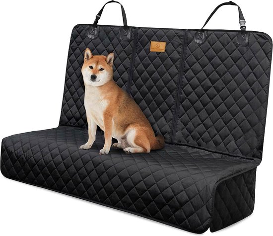 Beschermdeken hondendeken voor achterbank - krasbestendige bekleding voor auto's en SUV's - zwart - reisaccessoires van Smartpeas
