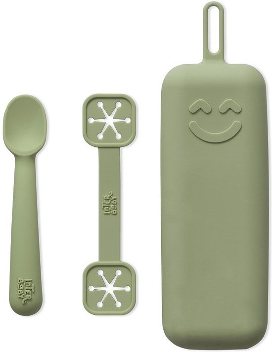 bestekhouderset - baby - bestek set - siliconen - eerste hapjes - baby cadeau - kraamcadeau - 3 delig van Merkloos