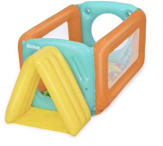 Bestway playcenter tunneltopia ballenbak, inclusief 25 ballen, 178x91x70 cm