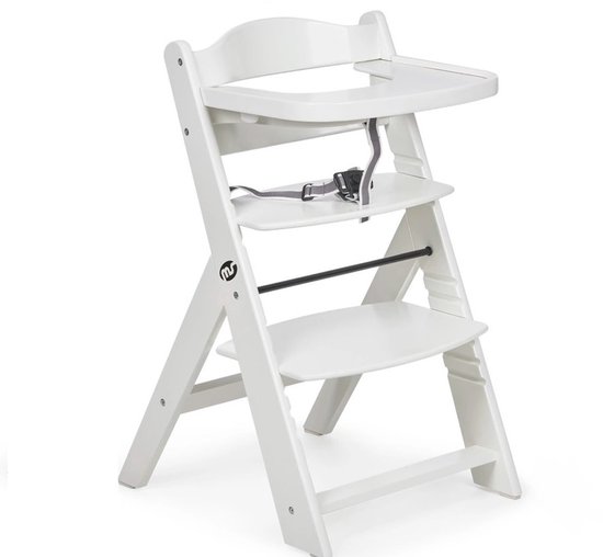Betaalbare Goederen® Kinderstoel - Wit Met Wit - Hout - Triptrapstoel - Triptrap Stoel - Triptrap Kinderstoel van Merkloos