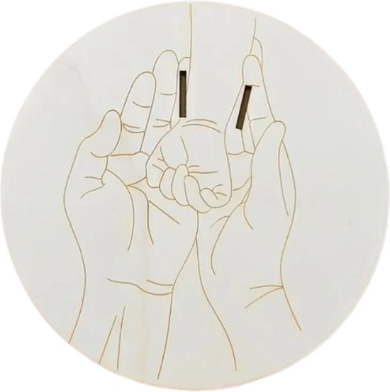 Bewaarbord rond ziekenhuisbandje - geboorte armband houder - bewaarbordje ziekenhuisbandje - geboorte armband houder van Little Creations