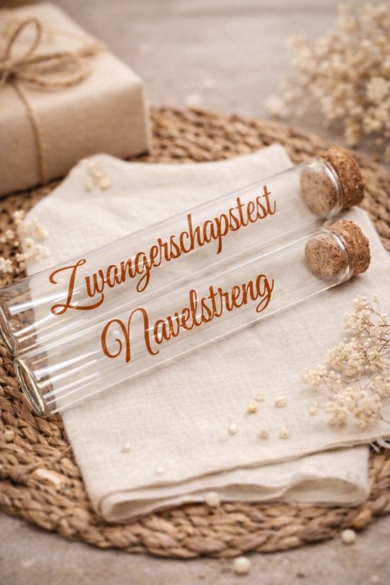 Bewaarbuisjes 2-delig | Zwangerschapstest & Navelstreng - baby - newborn - kraamcadeau - bewaren | navelstreng | zwangerschapstest | van Merkloos