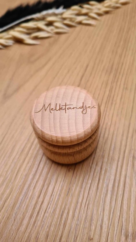 Bewaardoosje | melktandjes | tandendoosje | opdruk: gegraveerd | bewaarpotje | tandenpotje | Modern Lettertype van Little Dutch