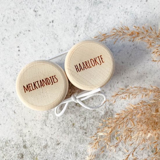 Bewaardoosjes set - melktandjes & eerste haarlokje - tandendoosje - melktandjes bewaren - haarlokdoosje opdruk: gegraveerd van SillyBilly✔️