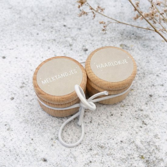 Bewaardoosjes set | melktandjes & eerste haarlokje | tandendoosje | melktandjes bewaren | haarlokdoosje | Zand van Merkloos